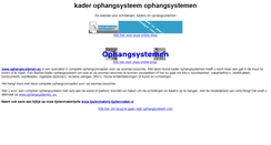 Desktop Screenshot of kader.ophangsysteem.com